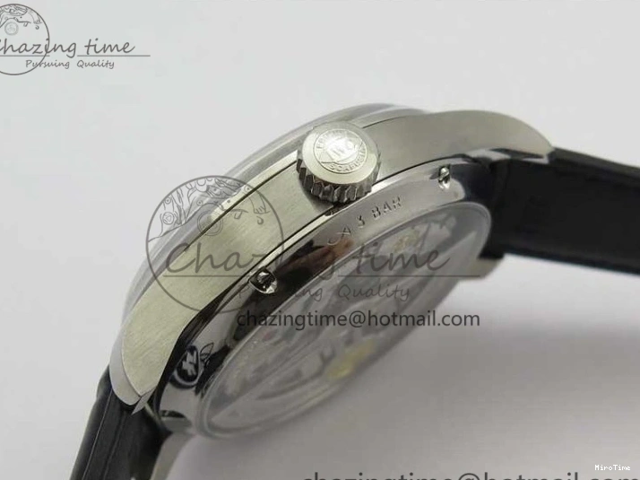MIROTIME 0505 Portuguese Real PR Real Annual Calendar IW503502 ZF 1:1 Best Edition Black Dial Steel Markers on Black Leather Strap A StreetReady 7134